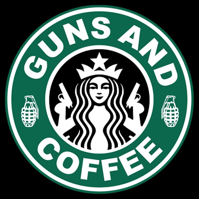 Guns And Coffee Parody 7-Panel Snapback Hat