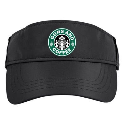 Guns And Coffee Parody Adult Drive Performance Visor