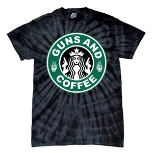 Guns And Coffee Parody Tie-Dye T-Shirt