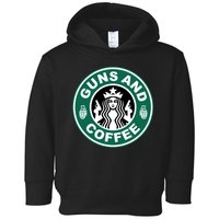 Guns And Coffee Parody Toddler Hoodie