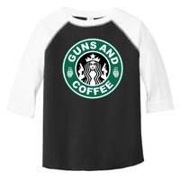 Guns And Coffee Parody Toddler Fine Jersey T-Shirt