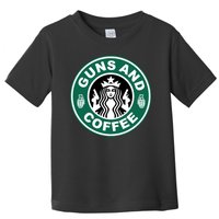 Guns And Coffee Parody Toddler T-Shirt