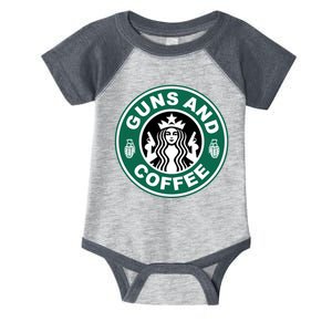 Guns And Coffee Parody Infant Baby Jersey Bodysuit