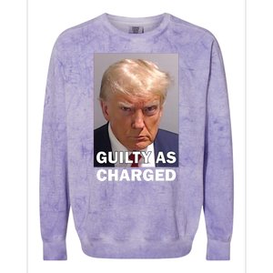 Guilty As Charge Trump Mugshot Colorblast Crewneck Sweatshirt