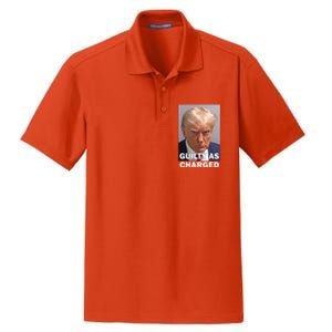 Guilty As Charge Trump Mugshot Dry Zone Grid Polo