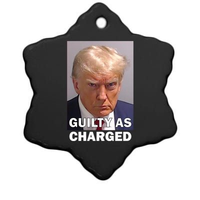 Guilty As Charge Trump Mugshot Ceramic Star Ornament