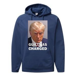 Guilty As Charge Trump Mugshot Performance Fleece Hoodie