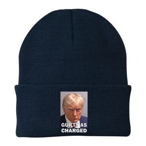 Guilty As Charge Trump Mugshot Knit Cap Winter Beanie