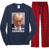 Guilty As Charge Trump Mugshot Long Sleeve Pajama Set