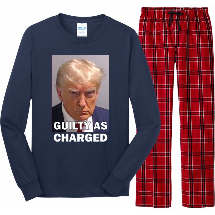 Guilty As Charge Trump Mugshot Long Sleeve Pajama Set