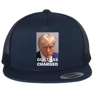 Guilty As Charge Trump Mugshot Flat Bill Trucker Hat