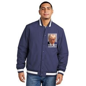 Guilty As Charge Trump Mugshot Insulated Varsity Jacket