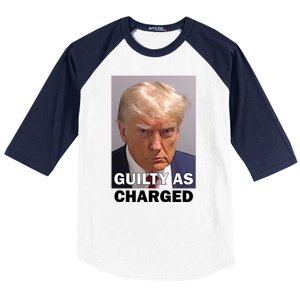 Guilty As Charge Trump Mugshot Baseball Sleeve Shirt