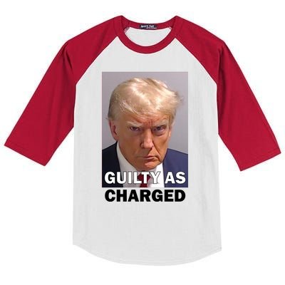 Guilty As Charge Trump Mugshot Kids Colorblock Raglan Jersey