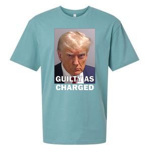 Guilty As Charge Trump Mugshot Sueded Cloud Jersey T-Shirt