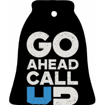 Go Ahead Call Hr Funny Office Work Humor Ceramic Bell Ornament