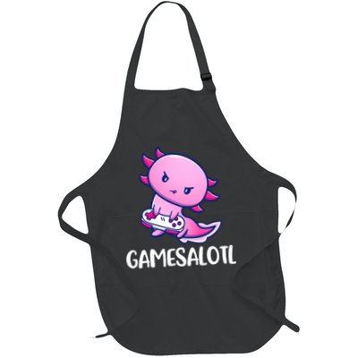 Gamesalotl Axolotl Cute Playing Video Game Apron