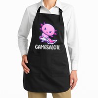 Gamesalotl Axolotl Cute Playing Video Game Apron