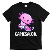 Gamesalotl Axolotl Cute Playing Video Game T-Shirt
