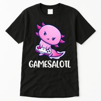 Gamesalotl Axolotl Cute Playing Video Game Tall T-Shirt