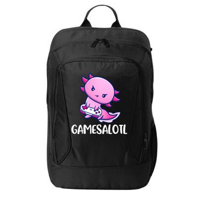Gamesalotl Axolotl Cute Playing Video Game City Backpack