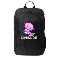 Gamesalotl Axolotl Cute Playing Video Game City Backpack