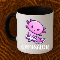 Gamesalotl Axolotl Cute Playing Video Game Mug