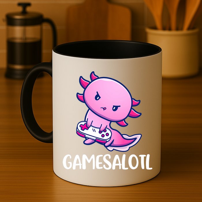 Gamesalotl Axolotl Cute Playing Video Game Mug