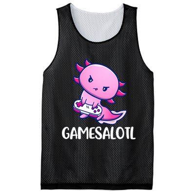 Gamesalotl Axolotl Cute Playing Video Game Mesh Reversible Basketball Jersey Tank