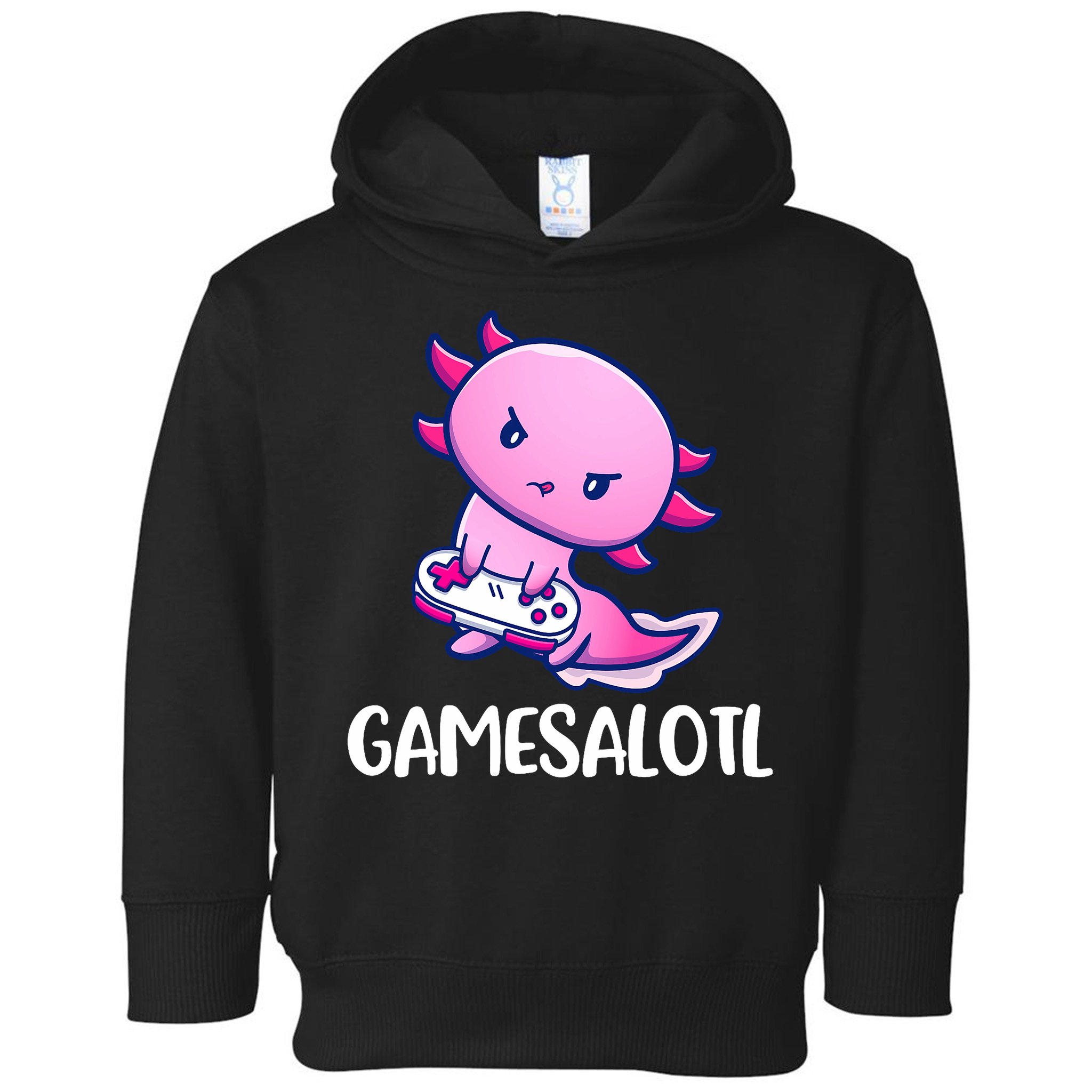 Gamesalotl Axolotl Cute Playing Video Game Toddler Hoodie