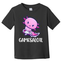 Gamesalotl Axolotl Cute Playing Video Game Toddler T-Shirt