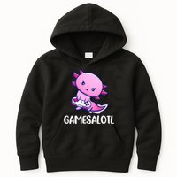 Gamesalotl Axolotl Cute Playing Video Game Kids Hoodie