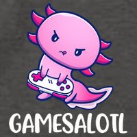Gamesalotl Axolotl Cute Playing Video Game Vector Backpack
