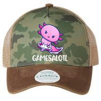 Gamesalotl Axolotl Cute Playing Video Game Legacy Tie Dye Trucker Hat