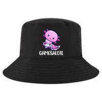 Gamesalotl Axolotl Cute Playing Video Game Cool Comfort Performance Bucket Hat