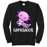 Gamesalotl Axolotl Cute Playing Video Game Sweatshirt