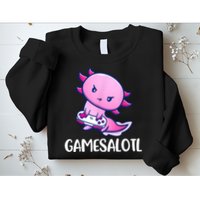 Gamesalotl Axolotl Cute Playing Video Game Sweatshirt