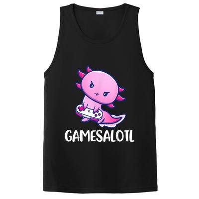 Gamesalotl Axolotl Cute Playing Video Game PosiCharge Competitor Tank