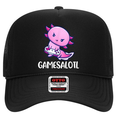 Gamesalotl Axolotl Cute Playing Video Game Trucker Hat