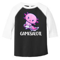 Gamesalotl Axolotl Cute Playing Video Game Toddler Fine Jersey T-Shirt