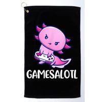 Gamesalotl Axolotl Cute Playing Video Game Golf Towel