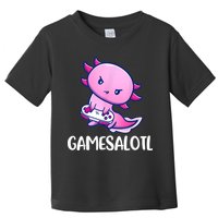 Gamesalotl Axolotl Cute Playing Video Game Toddler T-Shirt