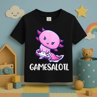 Gamesalotl Axolotl Cute Playing Video Game Toddler T-Shirt