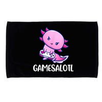 Gamesalotl Axolotl Cute Playing Video Game Microfiber Hand Towel