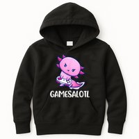 Gamesalotl Axolotl Cute Playing Video Game Kids Hoodie