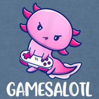 Gamesalotl Axolotl Cute Playing Video Game Garment-Dyed Sweatshirt