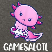 Gamesalotl Axolotl Cute Playing Video Game Cotton Canvas Backpack