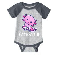 Gamesalotl Axolotl Cute Playing Video Game Infant Baby Jersey Bodysuit