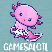 Gamesalotl Axolotl Cute Playing Video Game Sueded Cloud Jersey T-Shirt