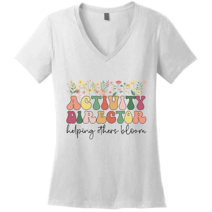 Groovy Activity Director Activity Professional Week Women's V-Neck T-Shirt
